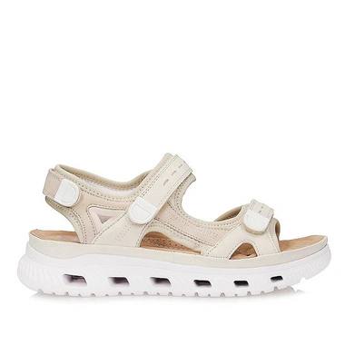 Sandały damskie Rieker 64074-60 beige beżowe na platformie na rzep