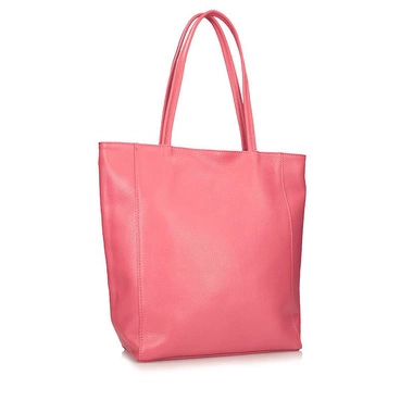 Pojemna Skórzana torebka na ramię Toscanio A264 MALINA D82