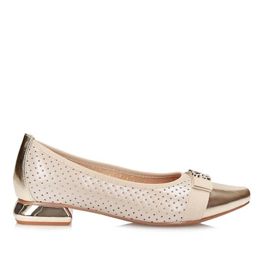 Balerinki damskie Potocki 26-12556BG beżowe wsuwane 