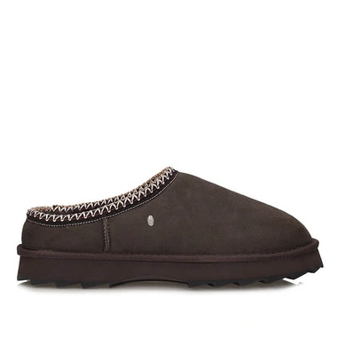 Kapcie damskie EMU Australia W13179 Sharky Scuff brązowe skórzane wsuwane na platformie