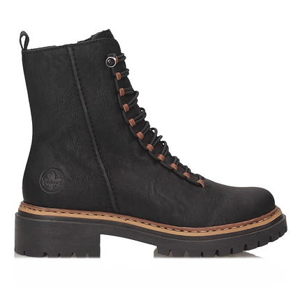 Casualowe sznurowane botki damskie Rieker 72653-00