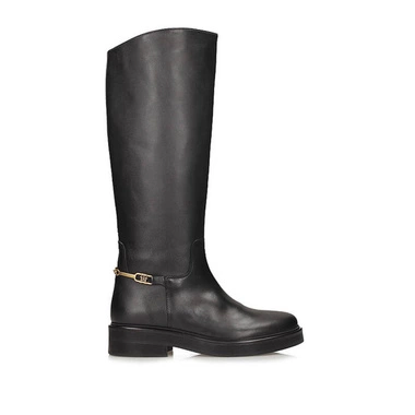 Klasyczne czarne kozaki damskie Tommy Hilfiger FW0FW08863BDSW8B TH HORSEBIT RIDING LONG BOOT