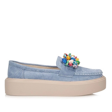 Oryginalne mokasyny lordsy damskie na platformie Filippo DP6765/25 BL