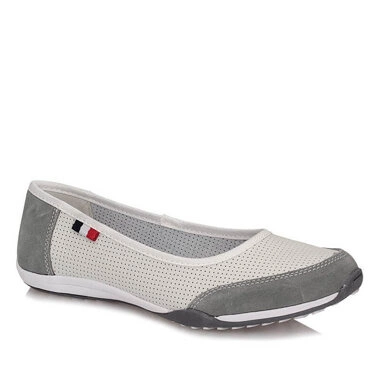 Półbuty Balerinki sportowe wsuwane Filippo DP142/24 WH GR