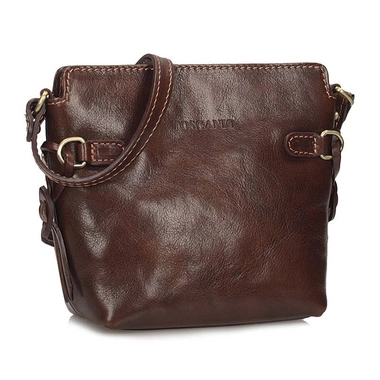 Stylowa skórzana listonoszka torebka na ramię Toscanio G77 brąz