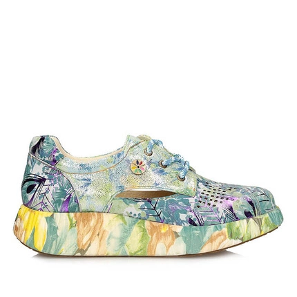 Damskie wiosenne kolorowe sneakersy Laura Vita 0006748 NIKITO 27 VERT SO26803-27ABS