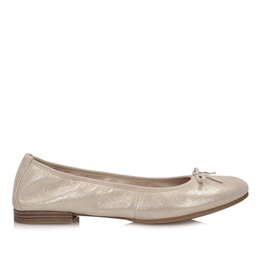 Balerinki damskie Tamaris 1-22116-41 179 champagne wsuwane skórzane