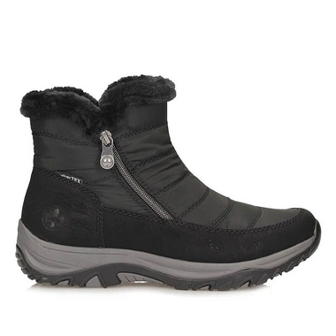 Botki damskie Rieker M9670-01 czarne na zamek ocieplane