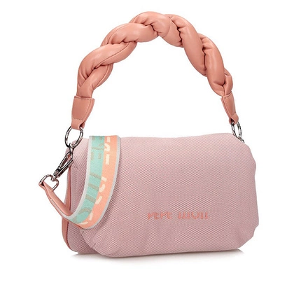 Klasyczna różowa torebka listonoszka z klapą Pepe moll 251180 MADRAS PINK