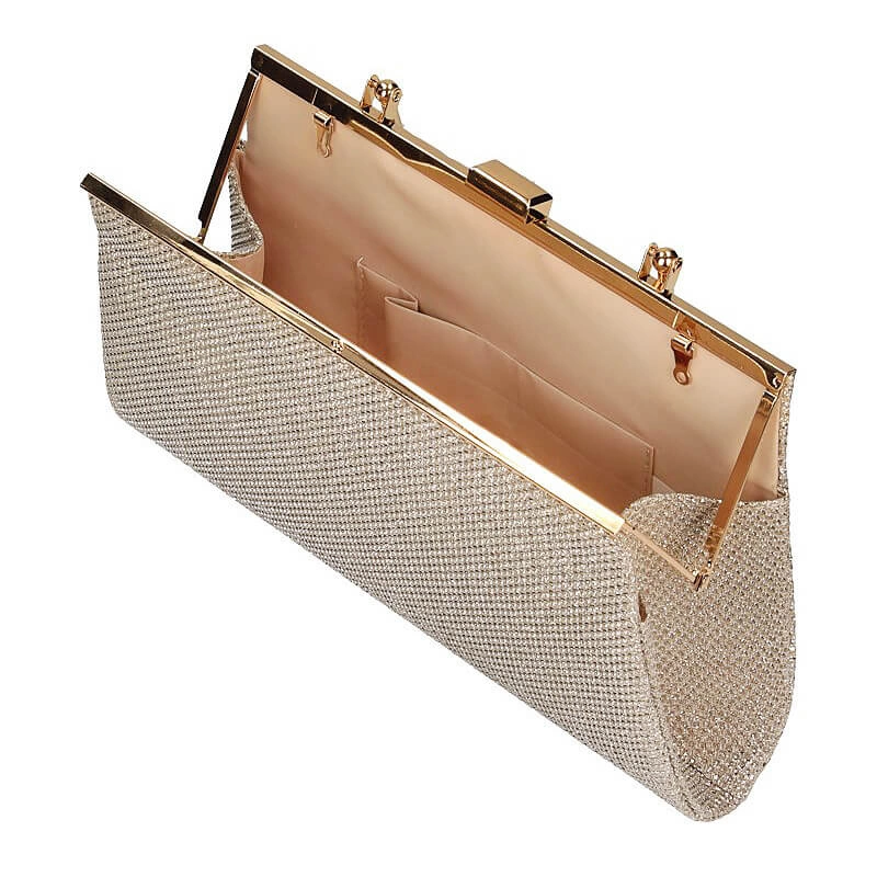 maria*2703様 Wieczorowa torebka Michelle Moon HL3380 złota połyskująca