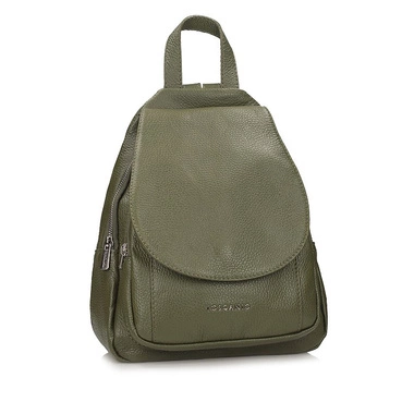 Skórzany Plecak torebka Toscanio A186 zieleń D74