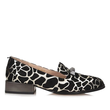 Skórzane półbuty mokasyny damskie S.Barski LZ51-505 BLACK