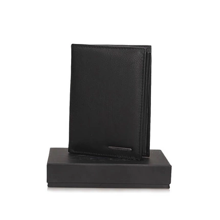 Skórzany męski portfel Bellugio EM-111R-123 czarny