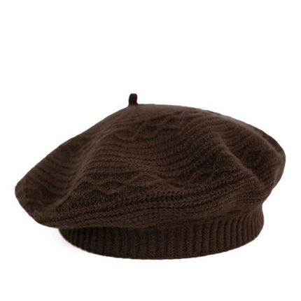 Wełniany Beret Art of Polo cz25280-3 brązowy
