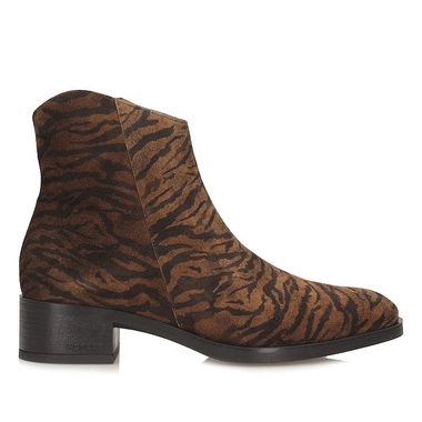 Ekskluzywne modne Botki damskie Wonders D-1801 ZEBRA BONJOUR 01 TABAC