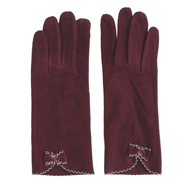 Bordowe damskie Rękawiczki Art Of Polo rk23313-4