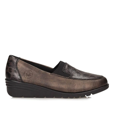 Wygodne półbuty damskie na klinie Rieker L5351-90