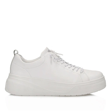 Modne damskie białe sneakersy Rieker W2301-80 wygodne