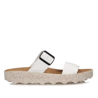 Komfortowe klapki damskie Asportuguesas COLY L ECO LEAT WHITE P018225004