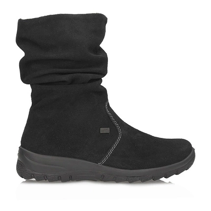 Czarne ocieplane botki kozaki Rieker TEX Z7171-01