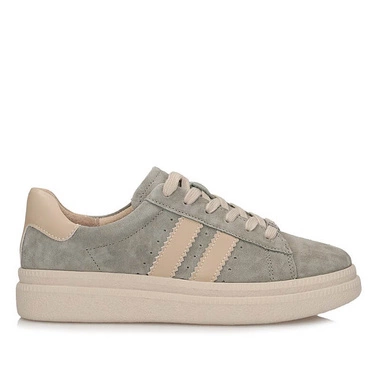 Sneakersy damskie Filippo DP7499/26 KH khaki skórzane sznurowane