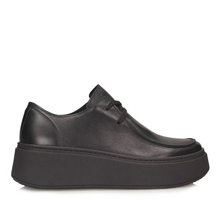 Półbuty sneakersy damskie na platformie Sempre 25-738 czarne lico
