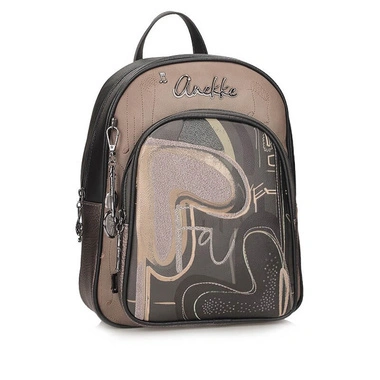 Plecak damski Anekke 43815-197 MOCHILA BACKPACK MOCHILA SINTETICO ORCHESTRA szary jednokomorowy zapinany na zamek na ramię do ręki