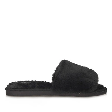 Odkryte Ciepłe Kapcie pantofle laczki Meteor 270 Natural Style czarne