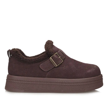 Botki damskie Filippo DP7946/26 D BR brązowe skórzane na platformie