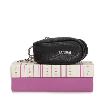 Eleganckie skórzane etui Baju Baj BB 70-00-118 czarny groszek