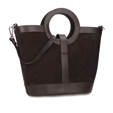 Elegancka Skórzana włoska Torebka Toscanio G124 C.BRĄZ D23