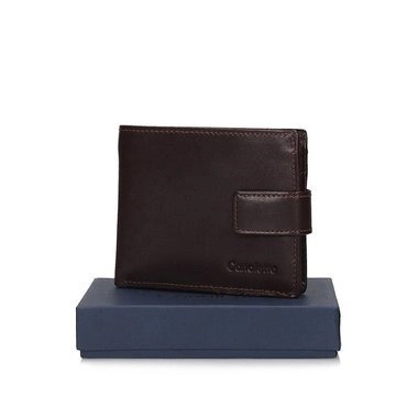 Elegancki skórzany męski Portfel Canaletto 1501-A-s350/RFID brązowy