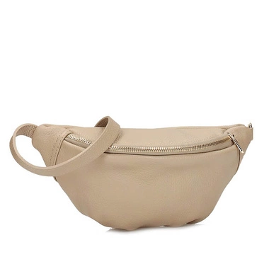 Włoska Stylowa Nerka Saszetka Toscanio A55 BEŻOWA D05