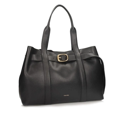 Oryginalna torebka Calvin Klein LV04F3294G UB1 BUCKLE MEDIUM TOTE BLACK