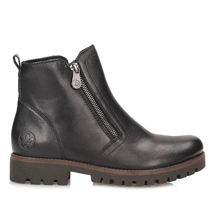 Codzienne botki damskie na zamek Rieker 78556-00
