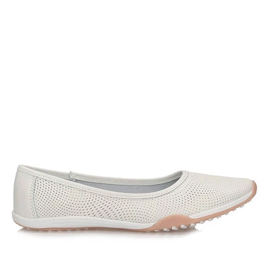 Balerinki damskie Filippo DP3681/25 WH białe półbuty wsuwane skórzane