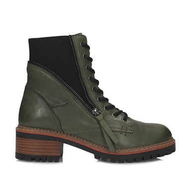 Botki trzewiki workery na zamek damskie Manitu 960338-07 zielone