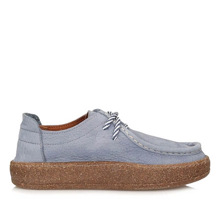 Wygodne profilowane Półbuty Ravini 241094 BABY BLUE NUBUCK