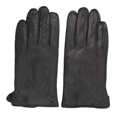 Skórzane męskie czarne rękawiczki Toscanio HH-08