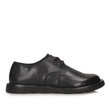 Półbuty damskie Fly London TENI120FLY BURN BLACK P145120011 czarne skórzane sznurowane