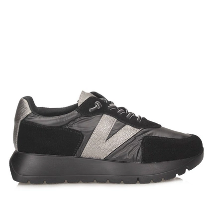 Modne półbuty sneakersy na platformie Vinceza 58561 BK PU