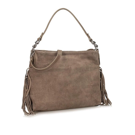 Klasyczna skórzana torebka na ramię Toscanio G98 C. BEŻ D40