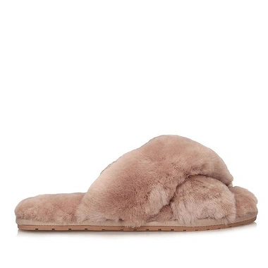 Kapcie damskie EMU Australia W11573 Mayberry Camel beżowe wsuwane ocieplane