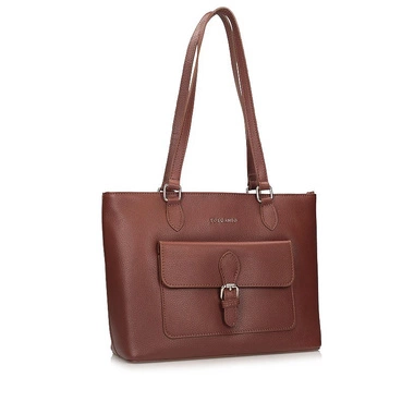 Elegancka Skórzana włoska Torebka Toscanio F232 BRĄZ D21