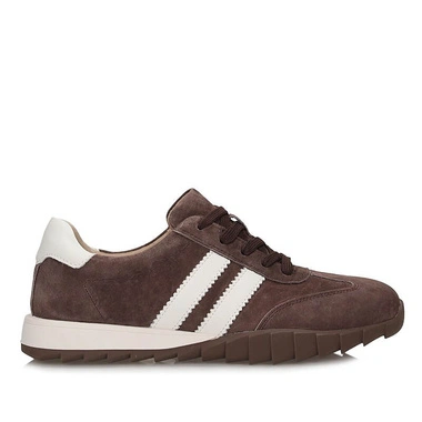 Półbuty damskie Filippo DP7534/26 brązowe sneakersy sznurowane zamszowe