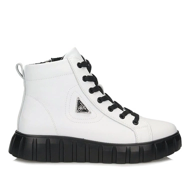 Skórzane Botki trzewiki damskie Filippo DBT4146/25 WH