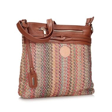 Torebka Rieker H1519-90 listonoszka brązowa multikolor na ramię z zamkiem