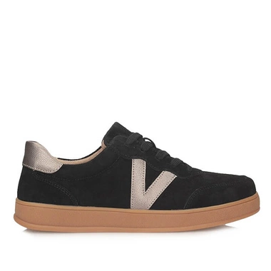 Zamszowe półbuty na platformie damskie Vinceza 79558 BK