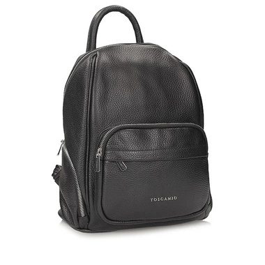 Pojemny skórzany damski Plecak Toscanio E117 czarny