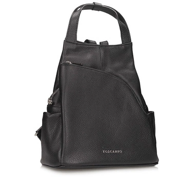 Skórzany miejski Plecak Toscanio E97 czarny